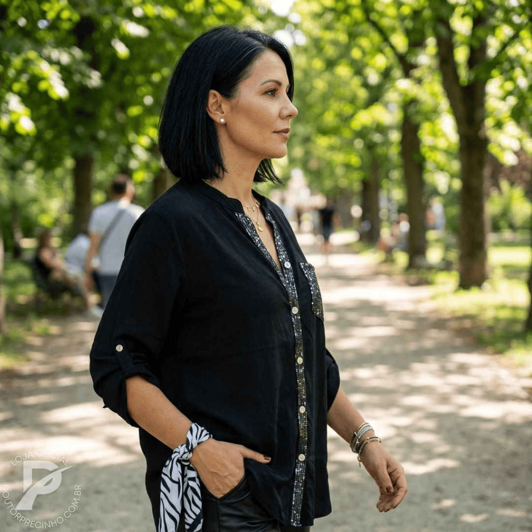 Camisa Olívia - Brilho Delicado com Elegância