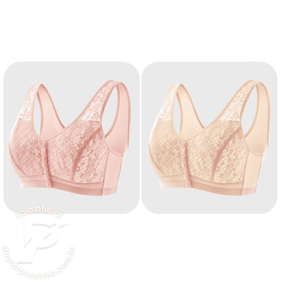 [Kit 2 peças] Sutiã Eloane - Fecho Frontal