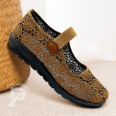 Sapatilha Feminina Florença - Conforto e Estilo com Detalhe de Tela e Fecho Ajustável