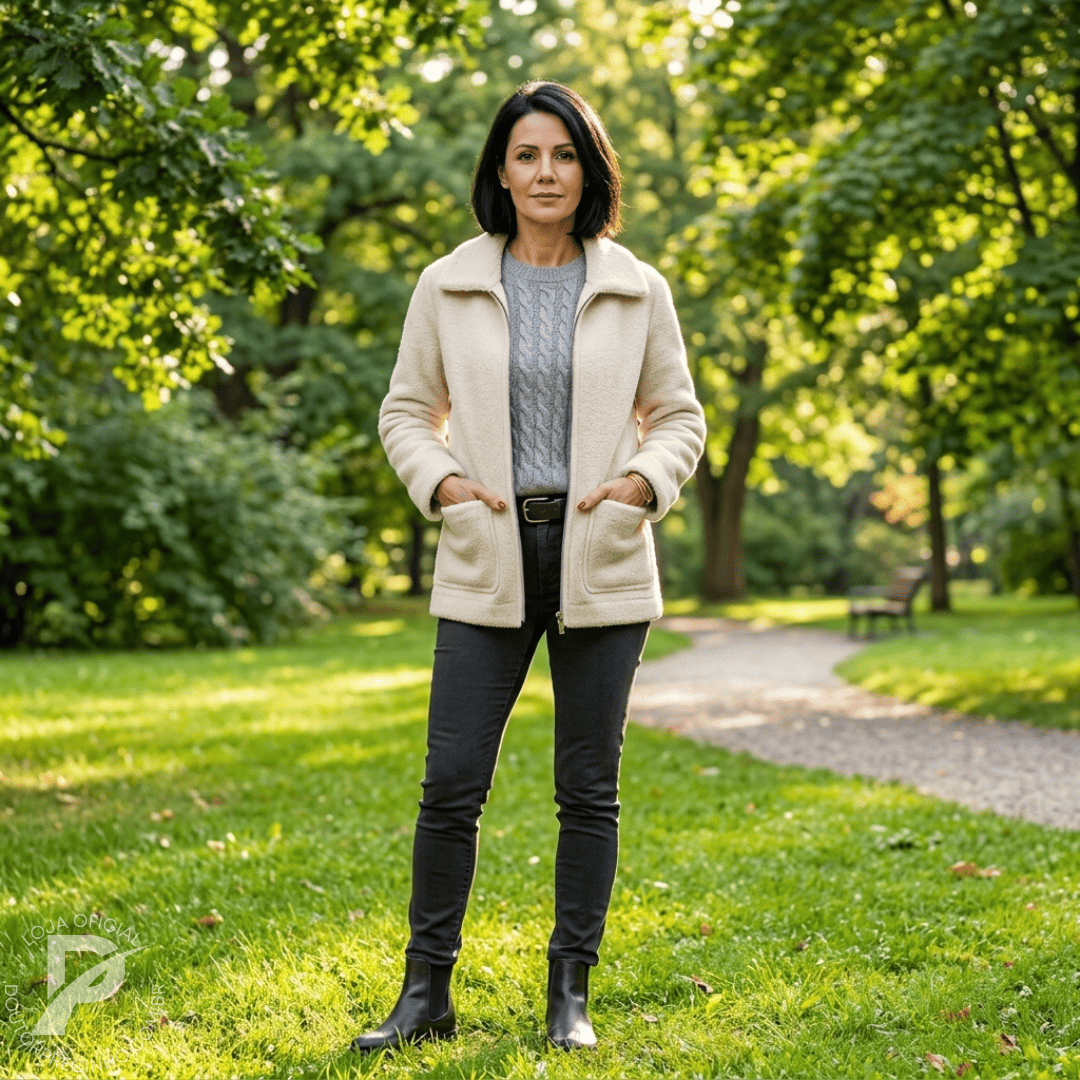 Casaco Feminino Estefani – Elegância Atemporal Para os Dias Frios