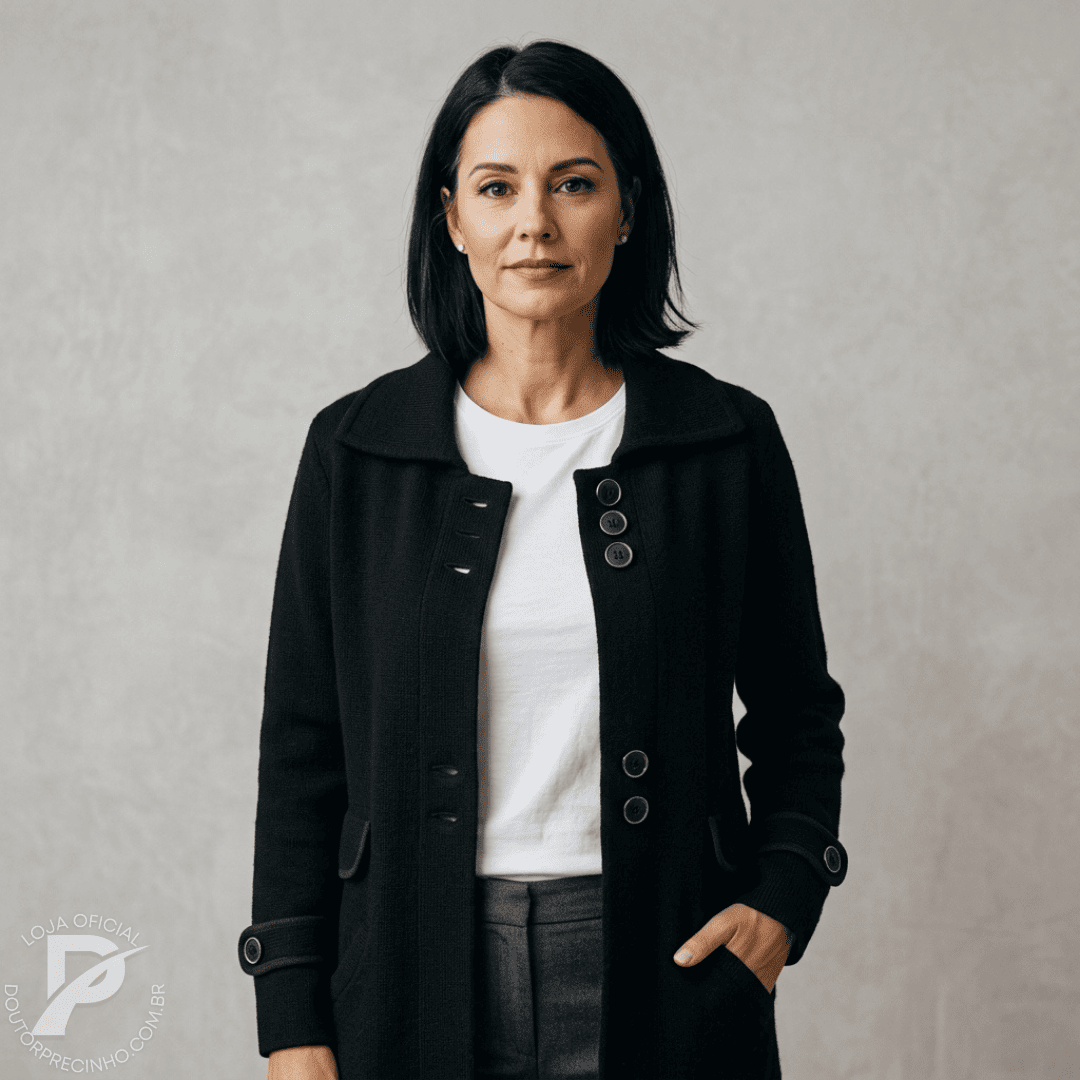 Casaco Lirian – Elegância Clássica Com Um Toque Moderno