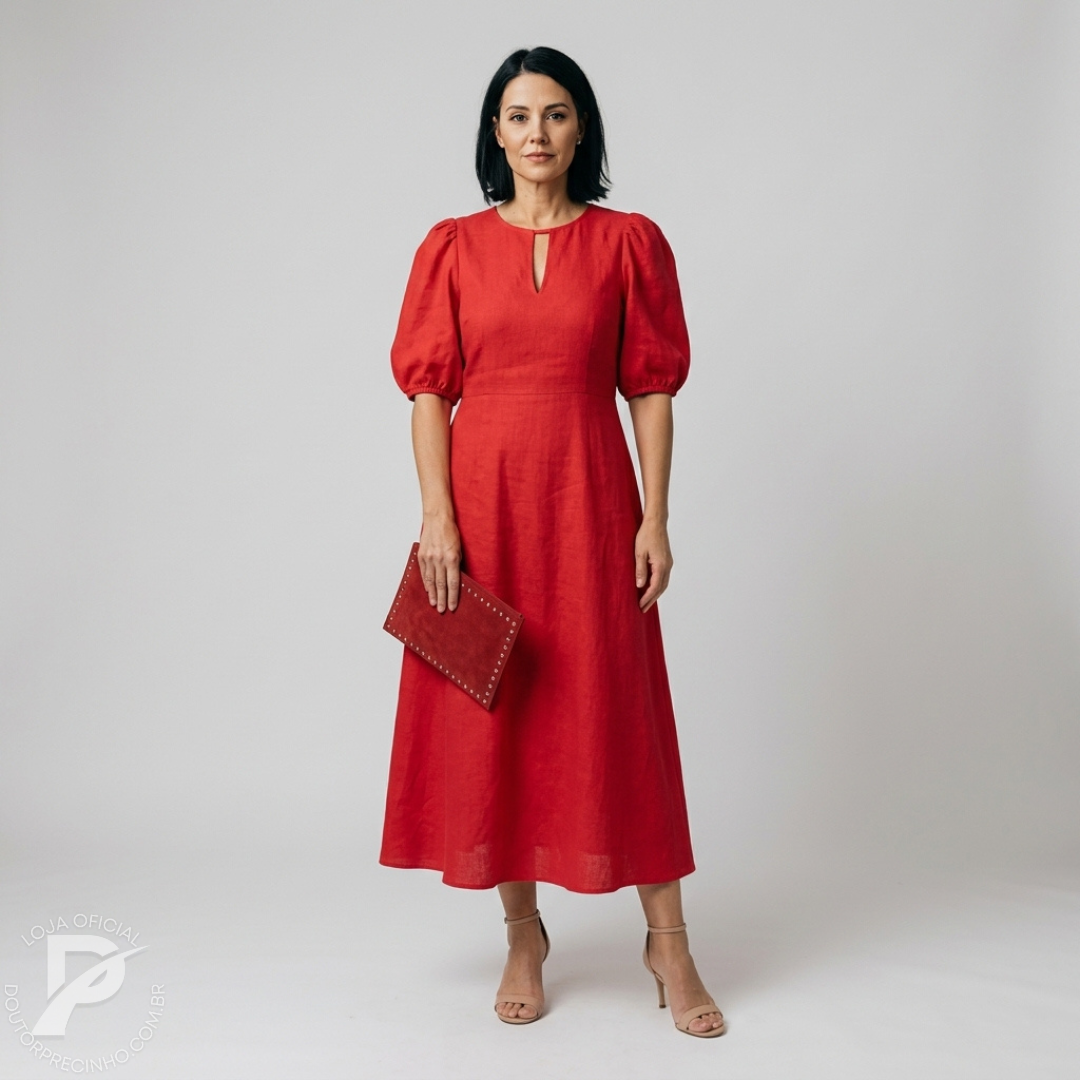 Vestido Romina – Elegância Atemporal com um Toque Moderno