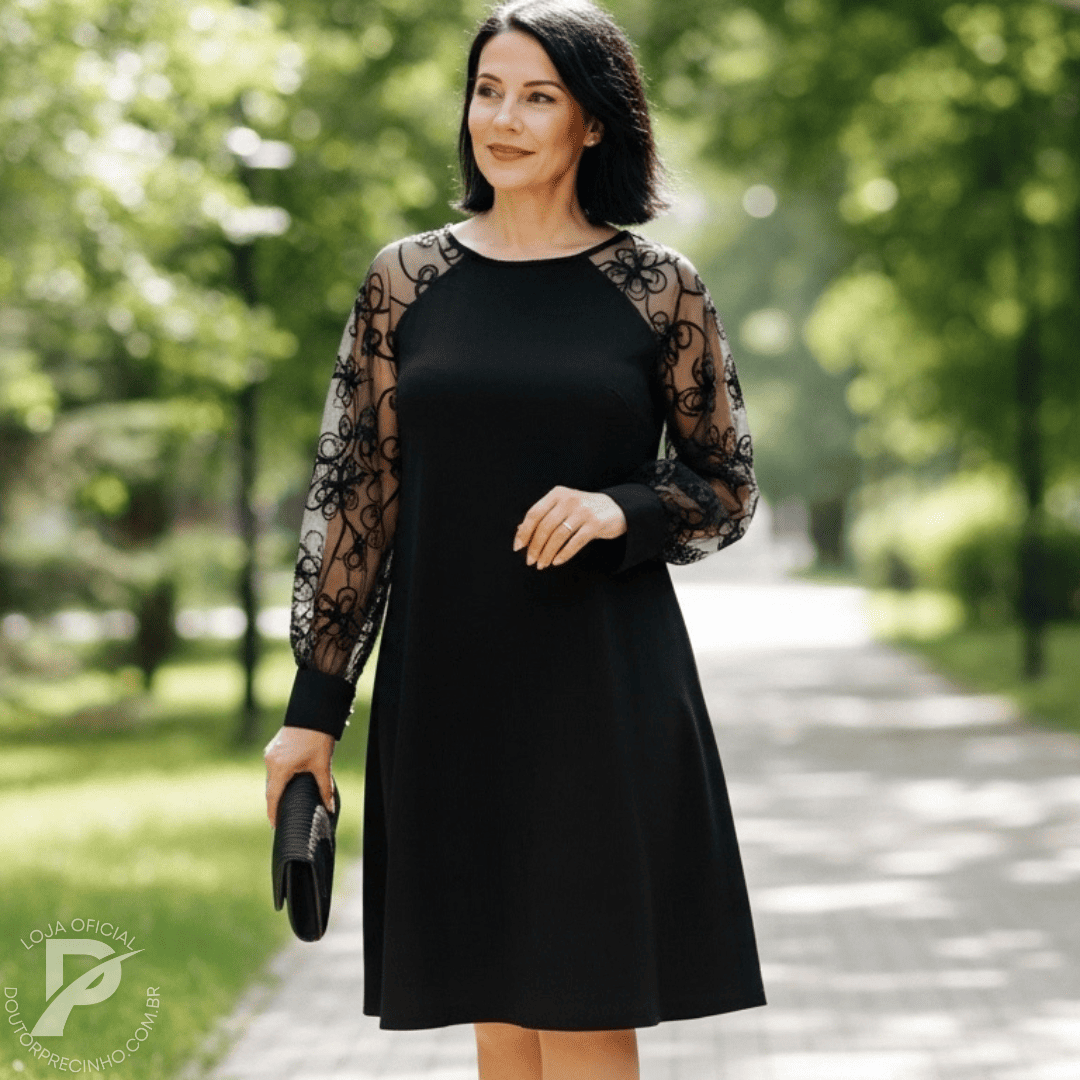 Vestido Clarice - Transparência Bordada Que Encanta