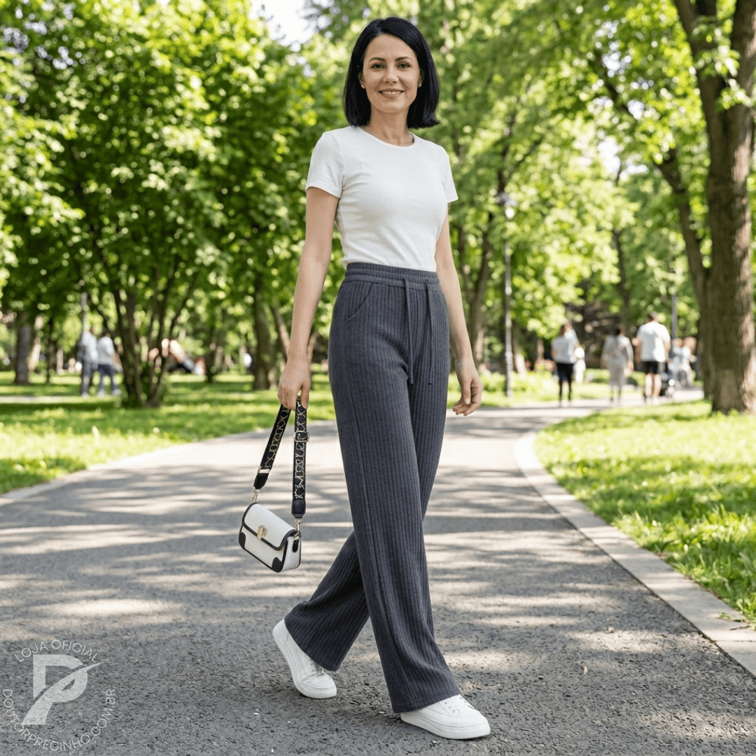 Calça forrada em lã - Poly