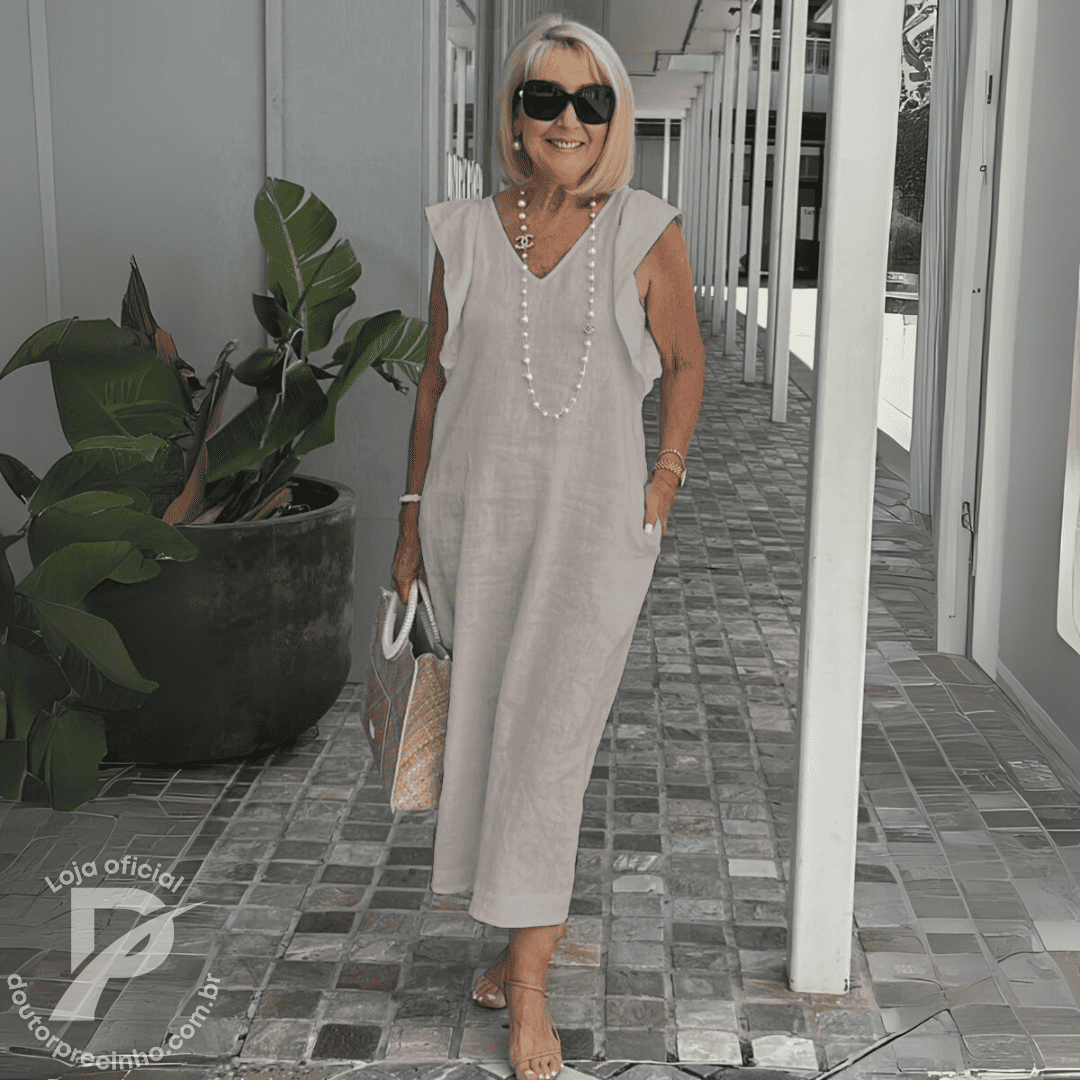 Vestido Kalissa - Midi com Amarração nas Costas