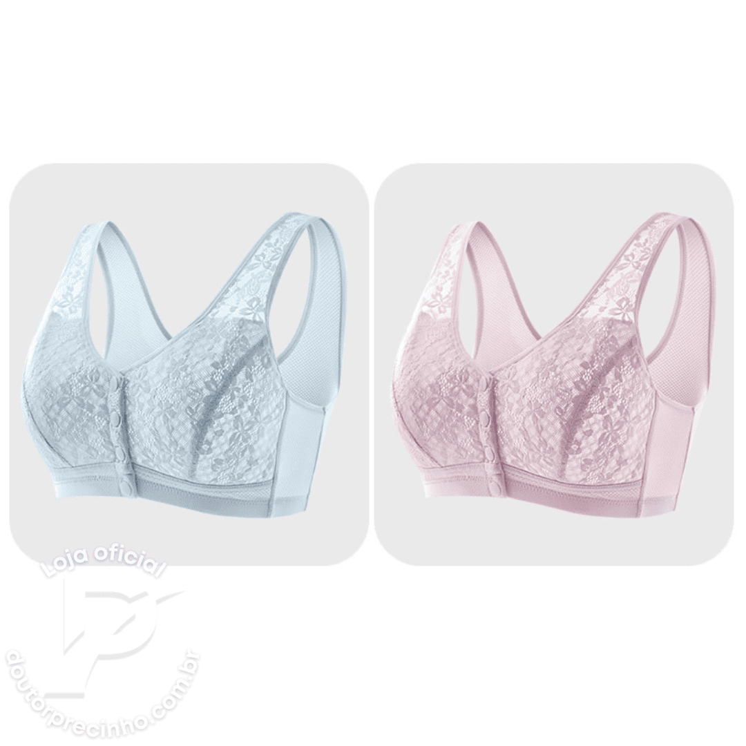 [Kit 2 peças] Sutiã Eloane - Fecho Frontal