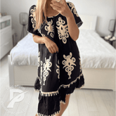 Vestido Feminino Isadora - Modelagem Solta com Estampa Delicada e Mangas Curtas