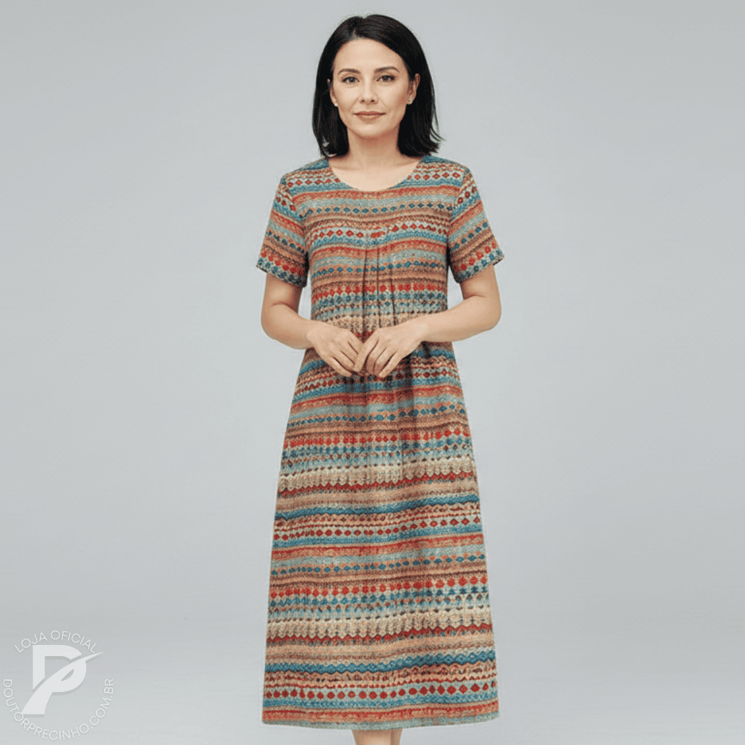 Vestido Iolanda - Serenidade Que Envolve