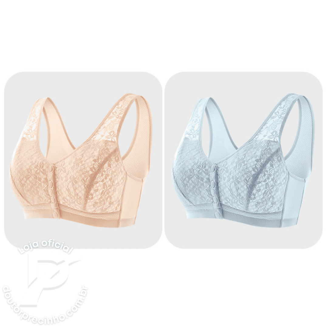 [Kit 2 peças] Sutiã Eloane - Fecho Frontal