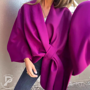 Casaco Maressa – Estilo Capa com Modelagem Ampla e Caimento Elegante