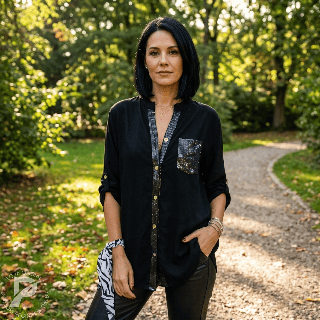 Camisa Olívia - Brilho Delicado com Elegância