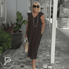 Vestido Kalissa - Midi com Amarração nas Costas