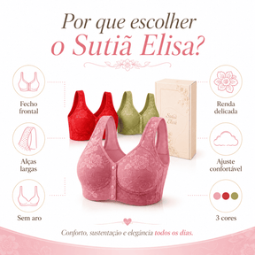 [Kit 2 peças] Sutiã Elisa - Sustentação Fecho Frontal