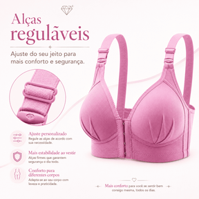 Sutiã Safira - Fecho frontal e alças reguláveis
