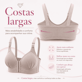 Sutiã Safira - Fecho frontal e alças reguláveis