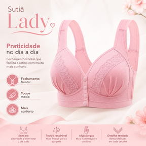 [Kit 2 peças] Sutiã Lady - Confortável com botões Frontais
