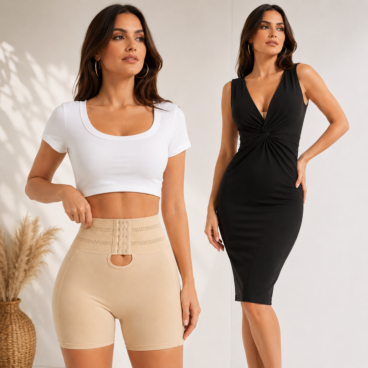 Modeladora Mandy - Cintura Alta com Enchimentos Removíveis para Quadril e Bumbum