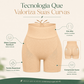 Modeladora com enchimento no bumbum e cintura alta -  Ana