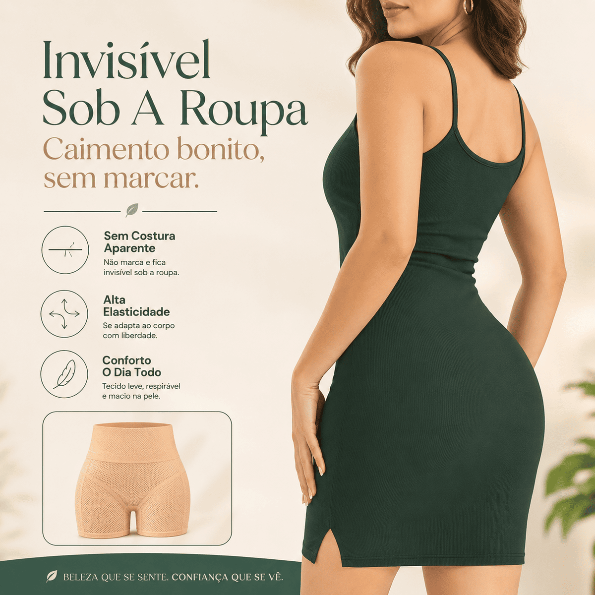 Modeladora com enchimento no bumbum e cintura alta -  Ana
