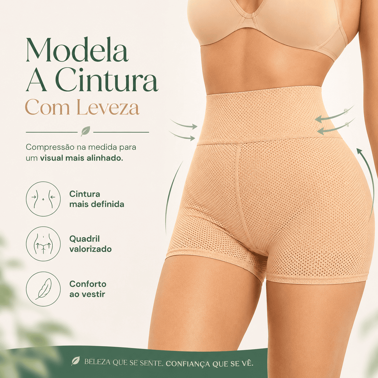 Modeladora com enchimento no bumbum e cintura alta -  Ana