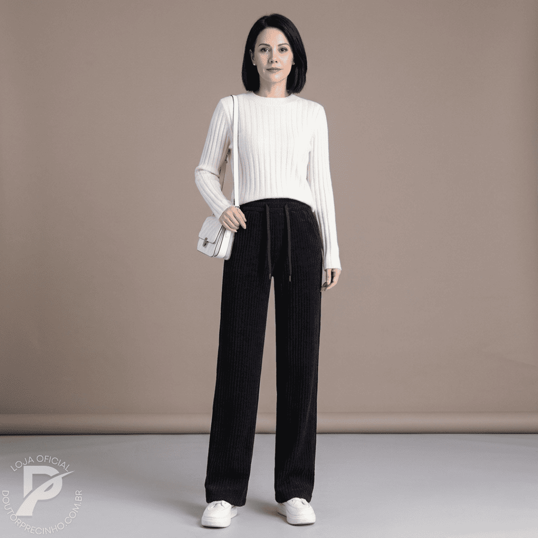 Calça forrada em lã - Poly