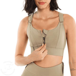 Top Aveline Fitness com Sustentação Reforçada e Fecho Frontal