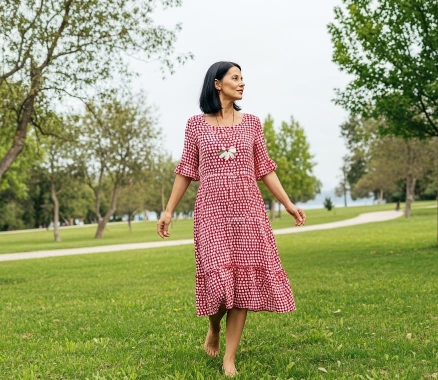 Vestido Midi Lecce - Frescor E Elegância Para O Dia a Dia