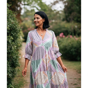 Vestido Patchwork Boho – Isadora