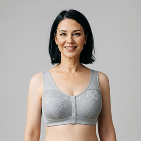 [Kit 3 peças] Sutiã Carol - Conforto com botões frontais