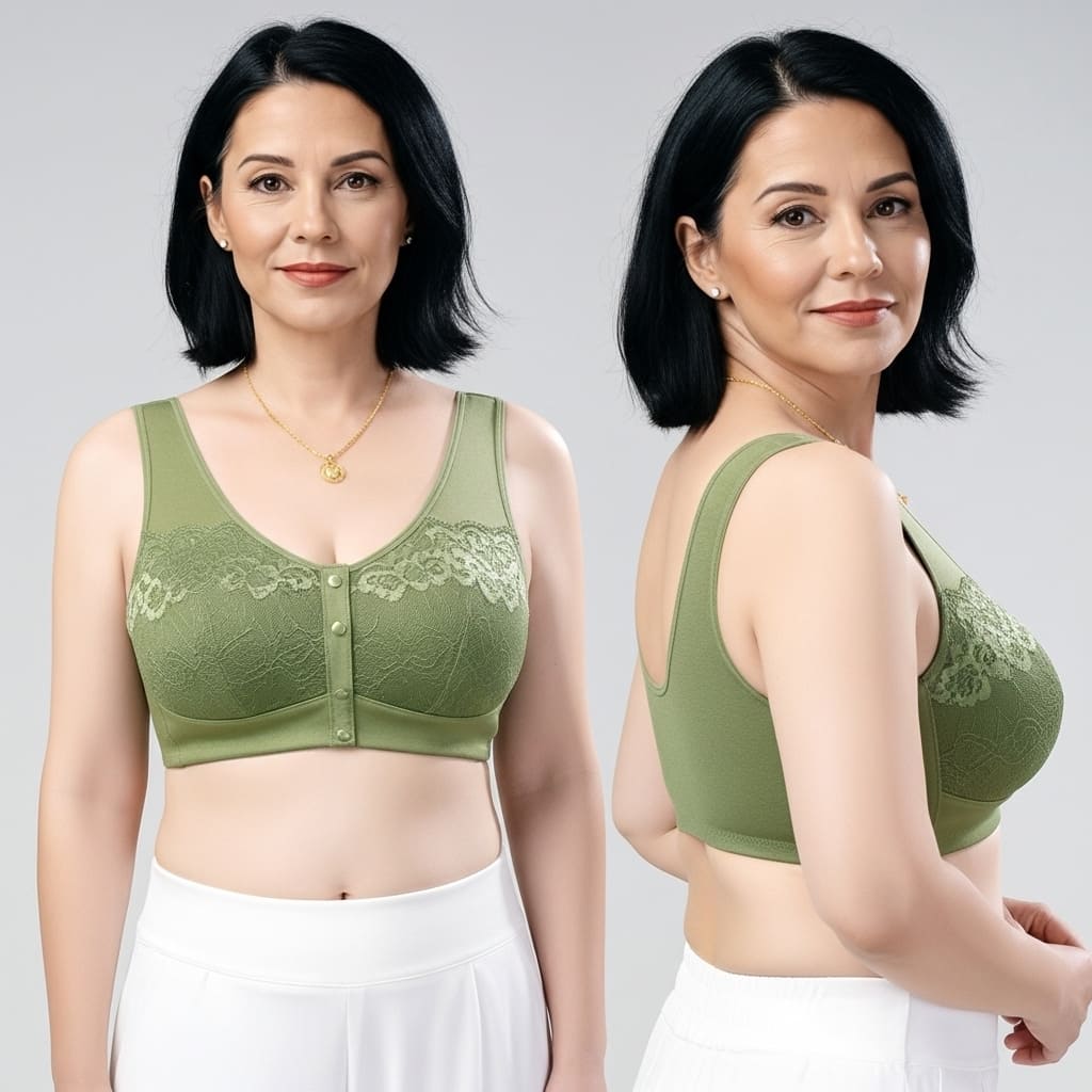 [Kit 3 peças] Sutiã Carol - Conforto com botões frontais