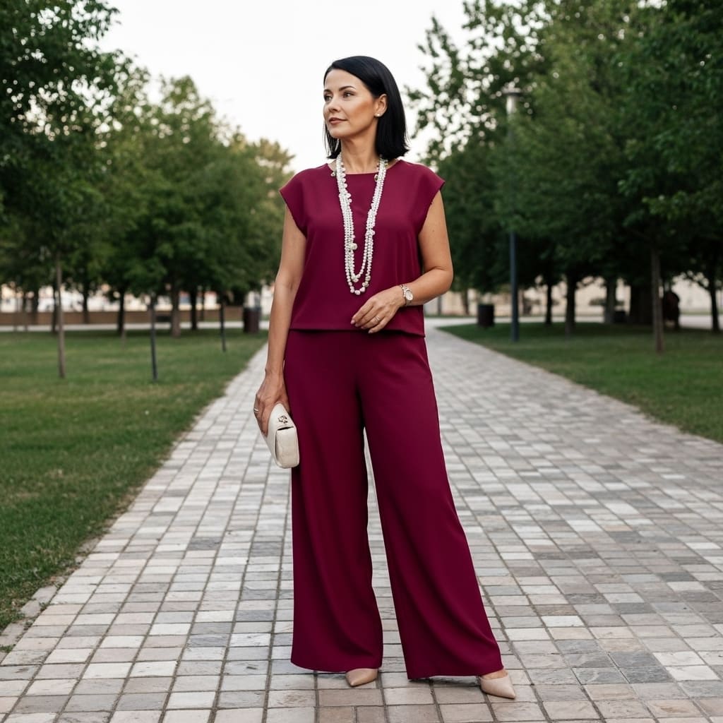 Conjunto Leandra com Calça Pantalona Elegante e Confortável