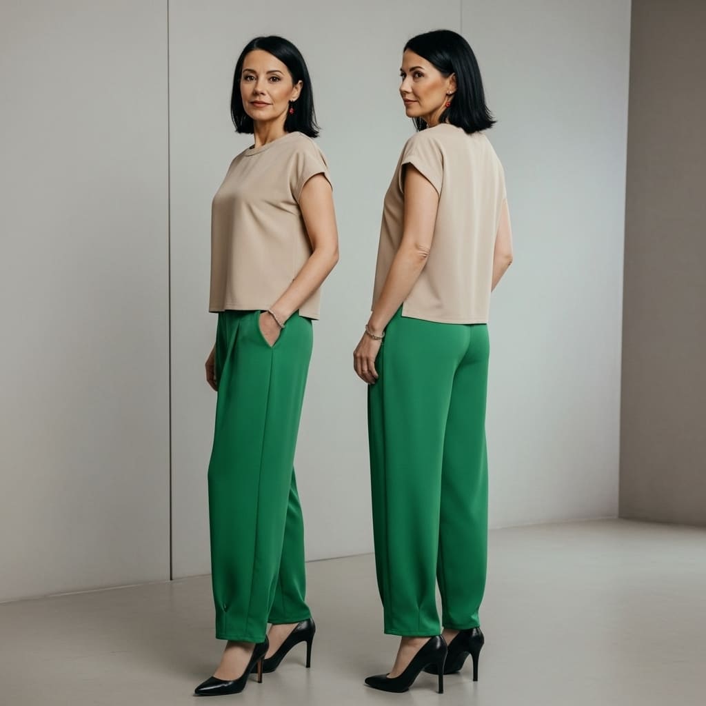 [2 peças] Calça versátil e leve - Evelin