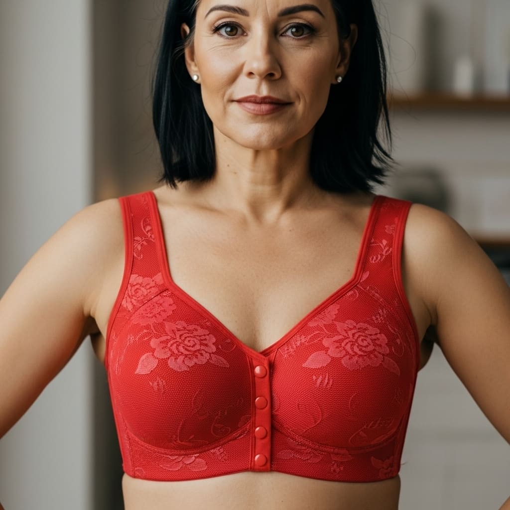 [Kit 2 peças] Sutiã Elisa - Alta Sustentação com Renda Floral e Fecho Frontal Prático