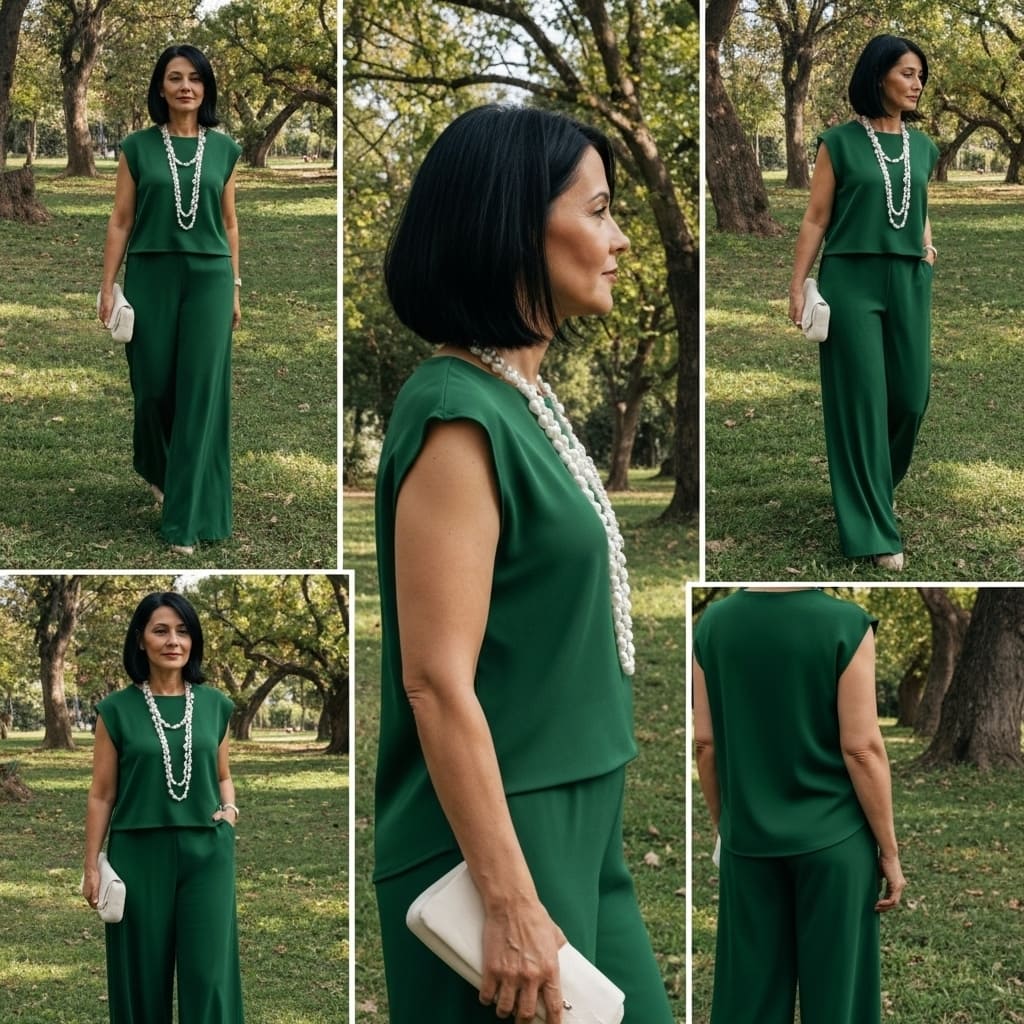 Conjunto Leandra com Calça Pantalona Elegante e Confortável