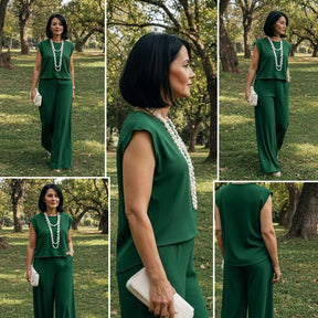 Conjunto Leandra com Calça Pantalona Elegante e Confortável