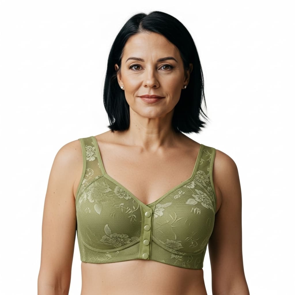 [Kit 2 peças] Sutiã Elisa - Alta Sustentação com Renda Floral e Fecho Frontal Prático