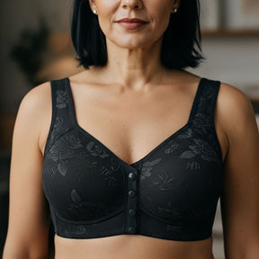 [Kit 2 peças] Sutiã Elisa - Alta Sustentação com Renda Floral e Fecho Frontal Prático