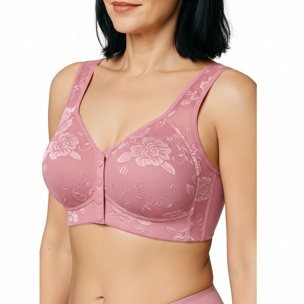 [Kit 2 peças] Sutiã Elisa - Alta Sustentação com Renda Floral e Fecho Frontal Prático