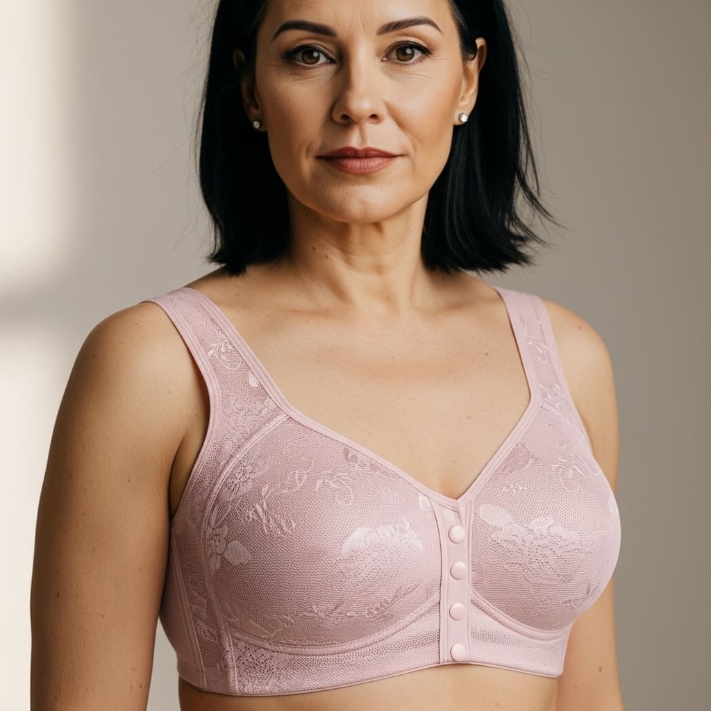 [Kit 2 peças] Sutiã Elisa - Alta Sustentação com Renda Floral e Fecho Frontal Prático