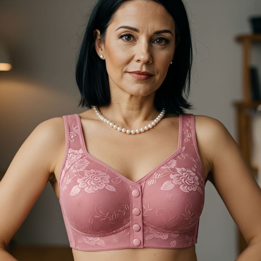 [Kit 2 peças] Sutiã Elisa - Alta Sustentação com Renda Floral e Fecho Frontal Prático