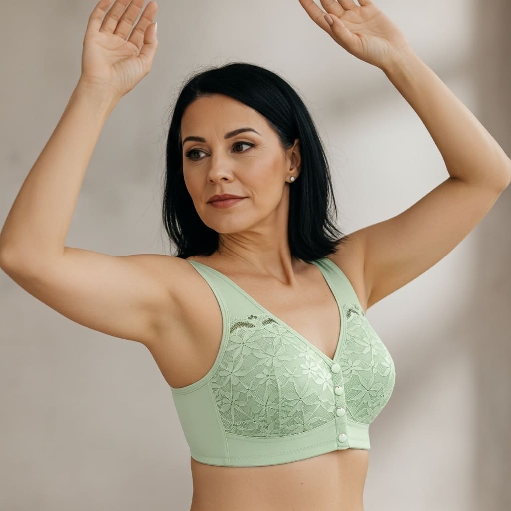 [Kit 2 peças] Sutiã Ivana - Alta Sustentação com Renda Floral e Fecho Frontal