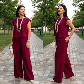 Conjunto Leandra com Calça Pantalona Elegante e Confortável