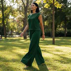 Conjunto Leandra com Calça Pantalona Elegante e Confortável