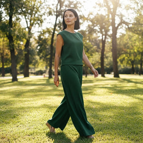 Conjunto Leandra com Calça Pantalona Elegante e Confortável