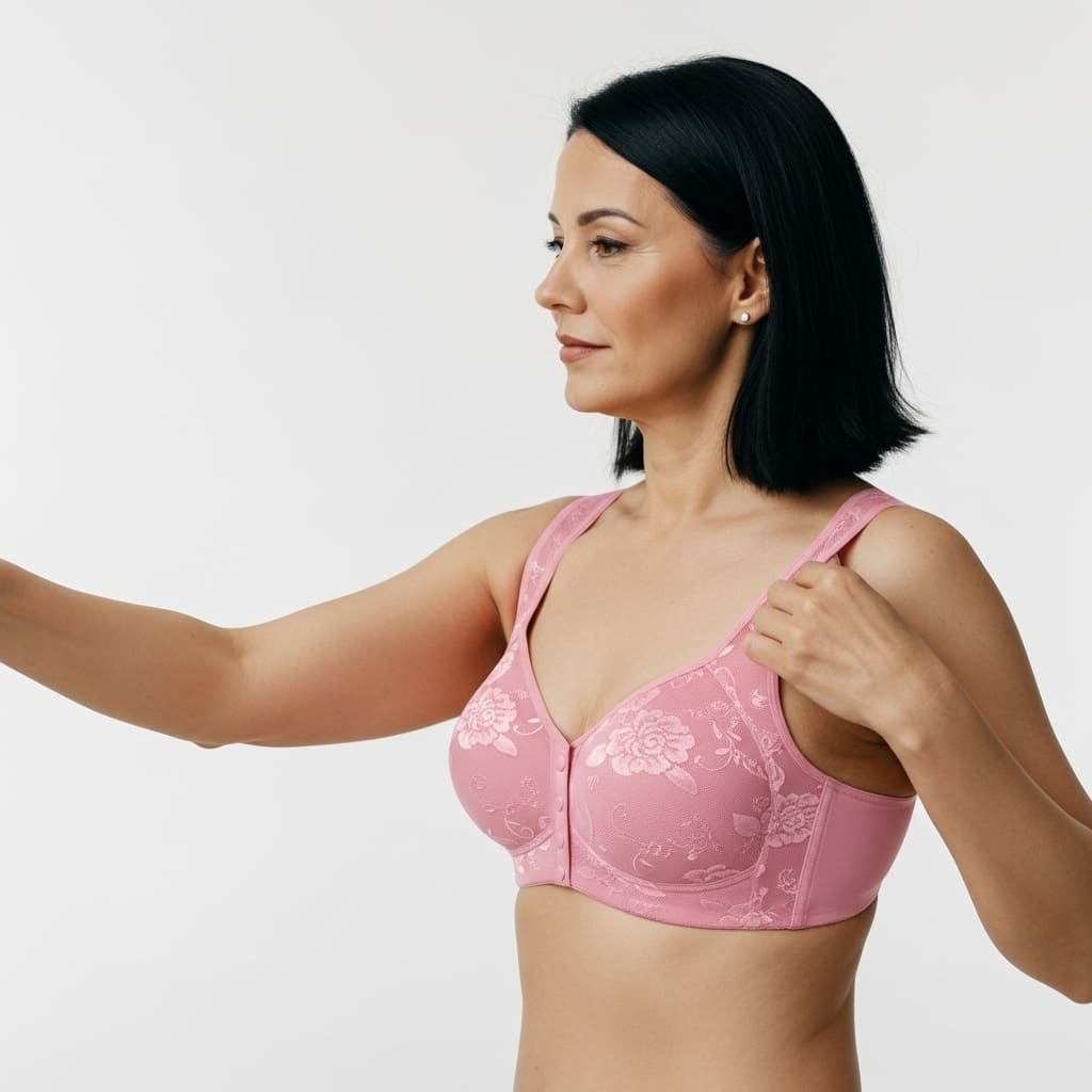 [Kit 2 peças] Sutiã Elisa - Alta Sustentação com Renda Floral e Fecho Frontal Prático