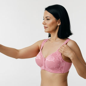 [Kit 2 peças] Sutiã Elisa - Alta Sustentação com Renda Floral e Fecho Frontal Prático