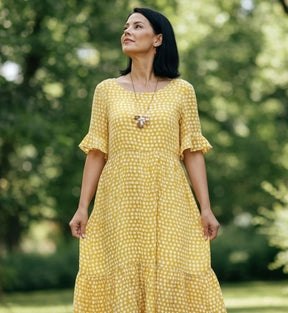 Vestido Midi Lecce - Frescor E Elegância Para O Dia a Dia