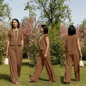 Conjunto Leandra com Calça Pantalona Elegante e Confortável