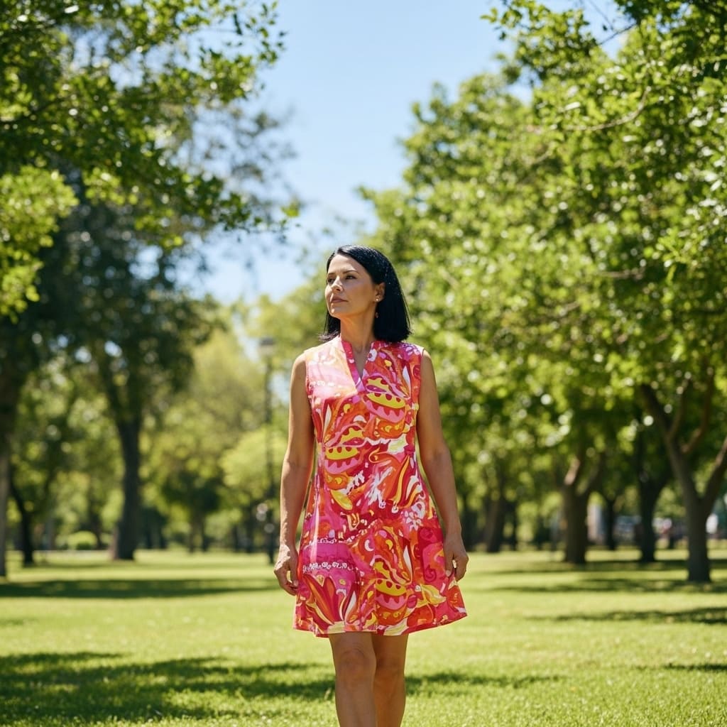 Vestido Nalira - Estampado Tropical