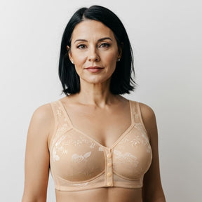 [Kit 2 peças] Sutiã Elisa - Alta Sustentação com Renda Floral e Fecho Frontal Prático